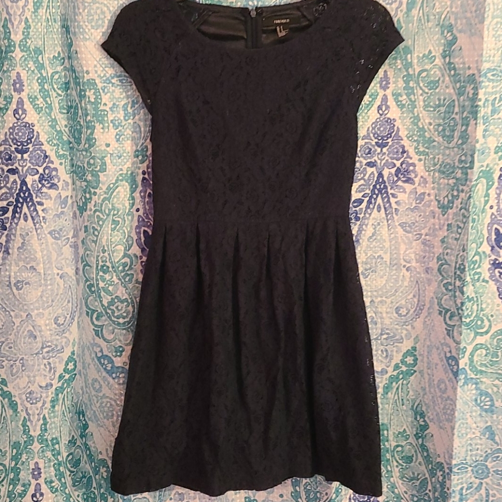 Navy blue lace Forever 21 dress